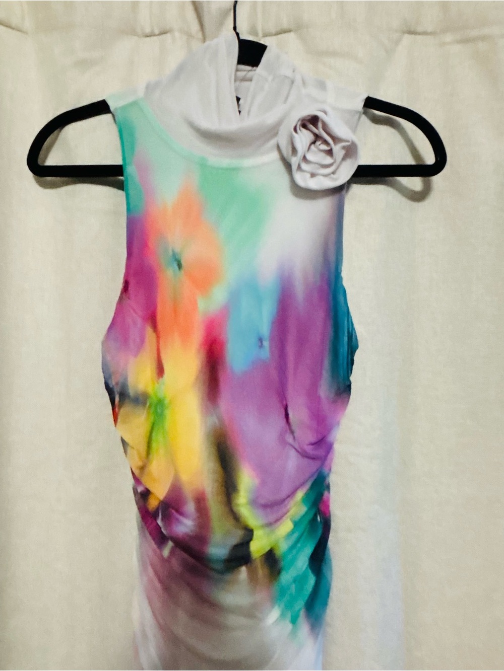 AFRM Multicolor Tie-Dye Maxi Skirt — Pink, Purple, Blue, Green, Yellow - Picture 6 of 9